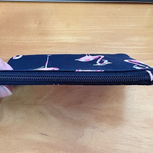 NWT Vera Bradley Zip ID Case in Flamingo Party ~ Blue and Pink - Picture 4 of 4